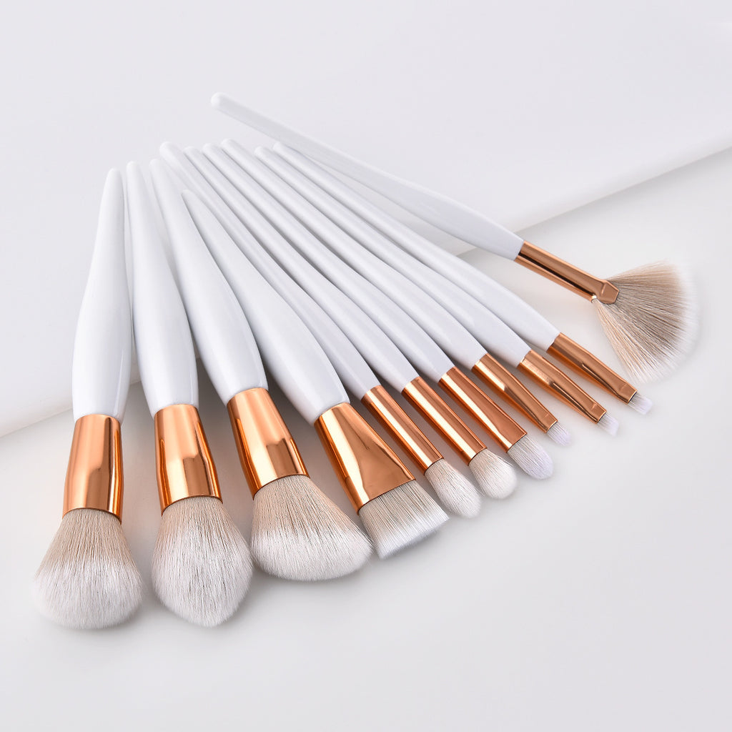 White Makeup Brush Set - Single Option Available