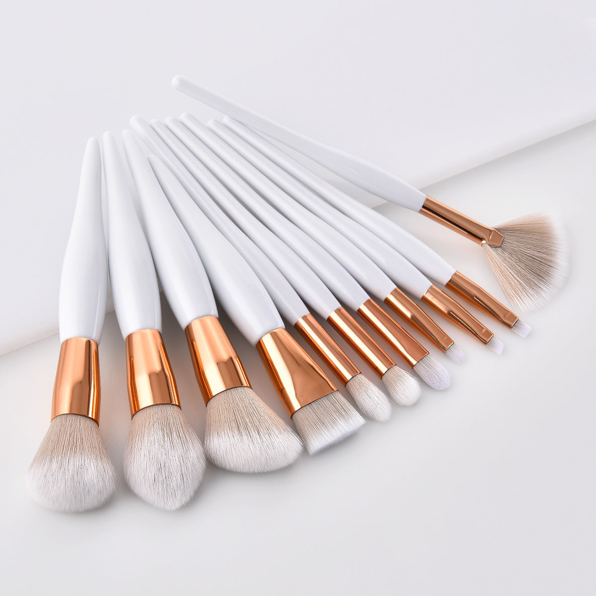 White Makeup Brush Set - Single Option Available