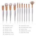White Makeup Brush Set - Single Option Available