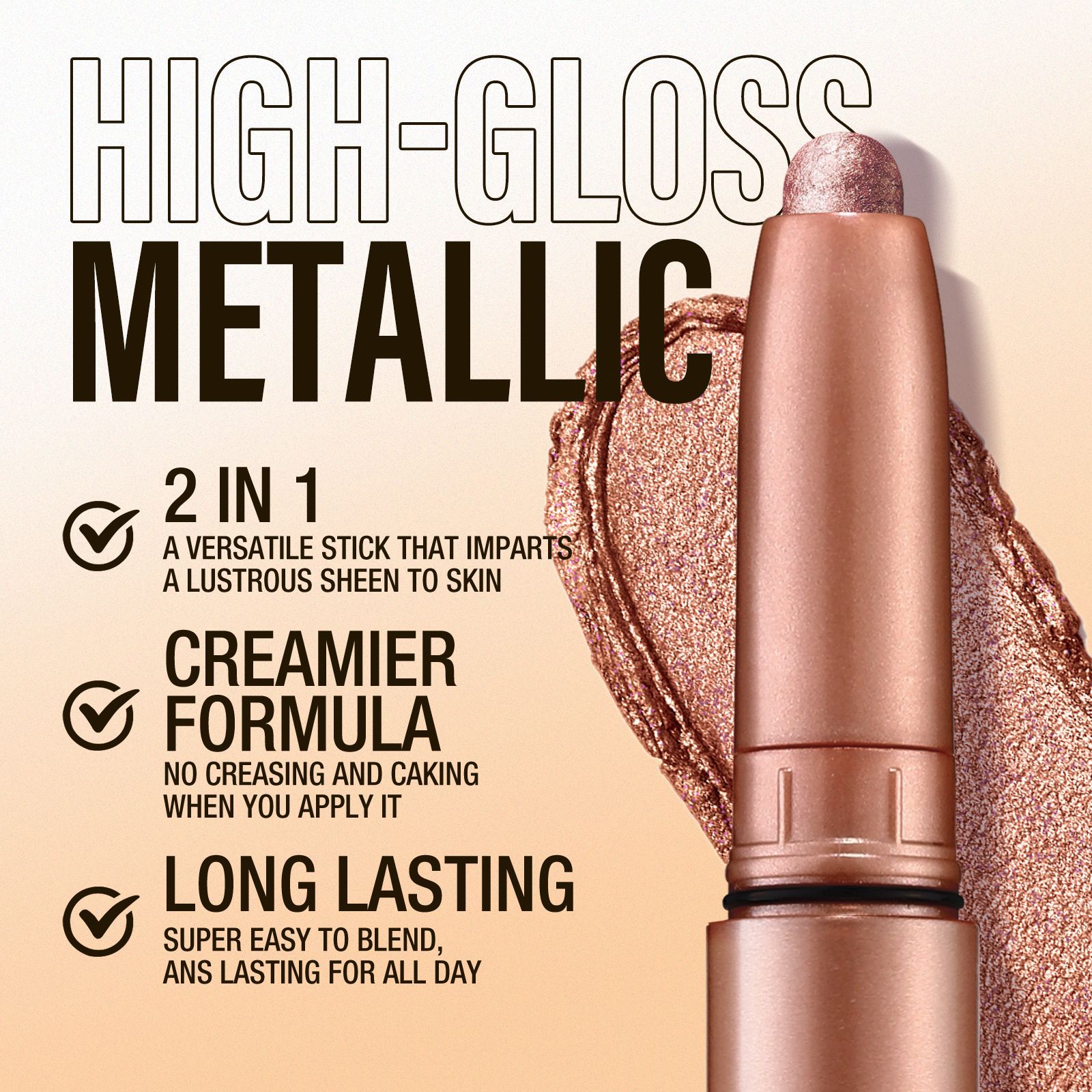 Single Eyeshadow Stick With Pearl And Matte Multi-color Blending Eyeshadow Pen