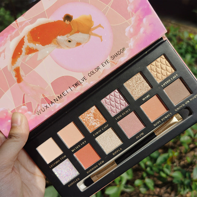 Koi Themed Pearl Sequin Eyeshadow Palette