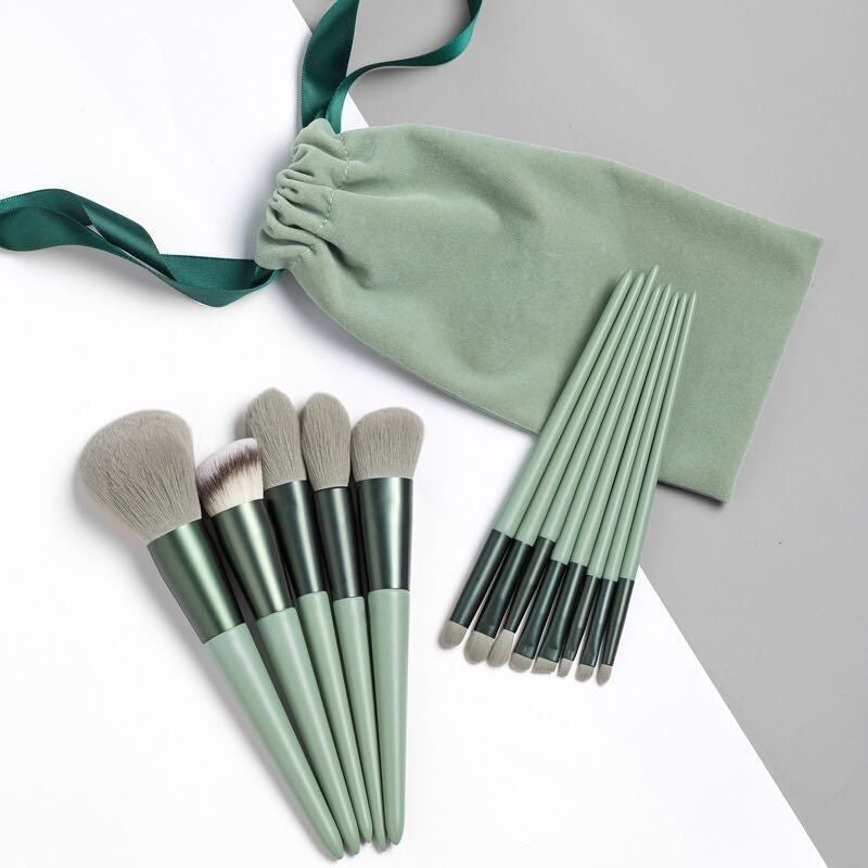 13 pc Makeup Brushes w/wo bag (Multi - color options available)